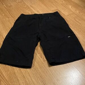 Vans Boy’s Sz 10 Black Zipper & Button Closure Shorts-casual street wear